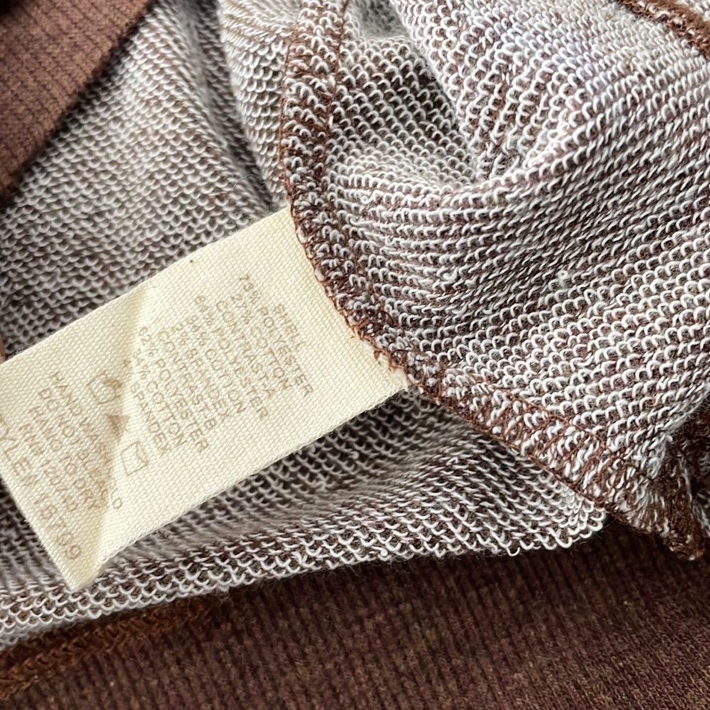 🌿Final Sale Anthro Mystree Brown‎ V Neck Ruffle Trim Sweater - Picture 12 of 12